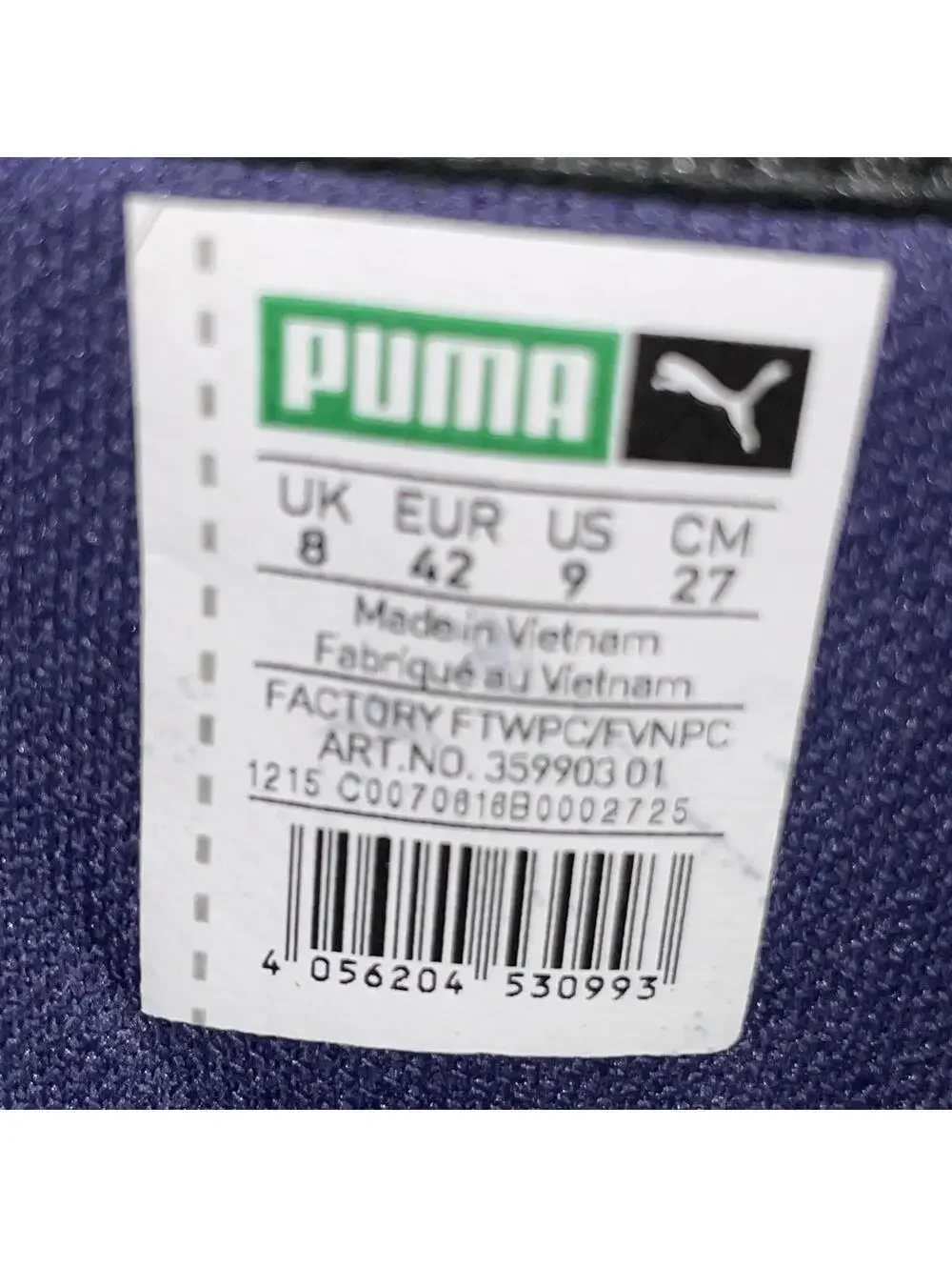 Puma Mcq Brace Mid Unisex Gray Astral Aura-Blk-Wht-Glacier Men US 8 *NO SHOELACE